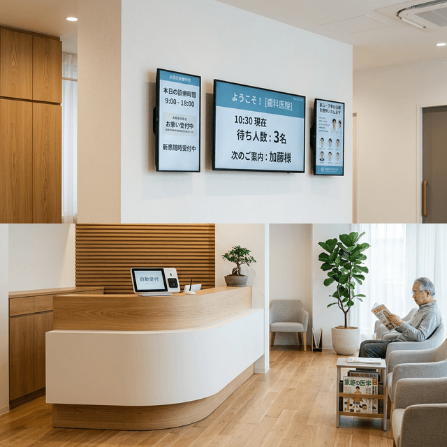 自動稼働する院内サイネージ